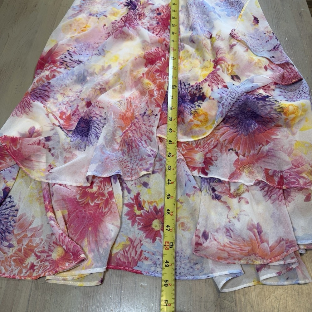 Calvin Klein Floral Sheer Lined Womens 2 Maxi Dress - Picture 5 of 7